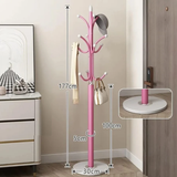 Premium 178cm Floor Standing Coat Rack 12 Ball-Tip Hooks Marble Base Entryway Bedroom Office Pink Gold Home & Garden Coat & Hat Racks