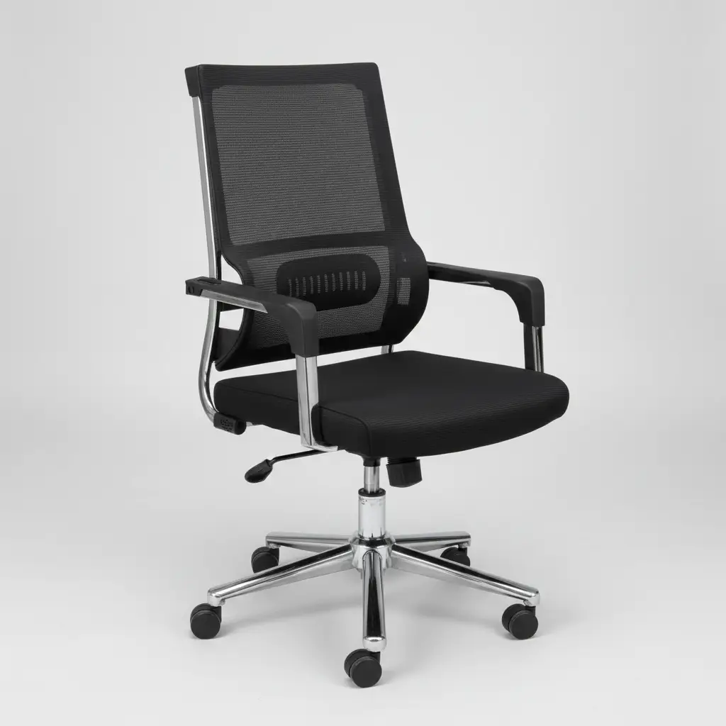 Mid-Back Mesh Office Chair with Footrest Office Chairs
