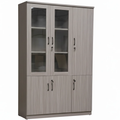 Bookshelf - Modern 80cm x 40cm x 200cm with Glass & Wood Doors Furniture Bookcases & Standing Shelves