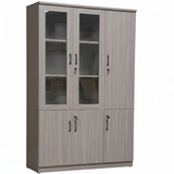 Bookshelf - Modern 80cm x 40cm x 200cm with Glass & Wood Doors Furniture Bookcases & Standing Shelves