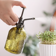 Retro Embossed Glass Plant Mister Spray Bottle Olive Green 300ml Home & Garden Lawn & Garden Sprayers