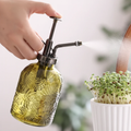 Retro Embossed Glass Plant Mister Spray Bottle Olive Green 300ml Home & Garden Lawn & Garden Sprayers
