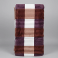Heavy Warm Fleece Throw Blanket Ribbed Texture Striped Pattern 6x6 Feet Home & Garden Blankets