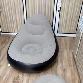 Inflatable Sofa Seat with Footstool and Manual Pump Home & Garden Bean Bag Chairs