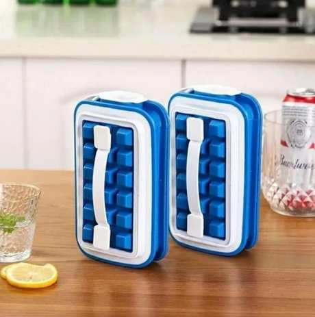 Ice Cube Mold - Portable Leakable Silicone 36-Cube Kitchen & Dining Ice Cube Trays