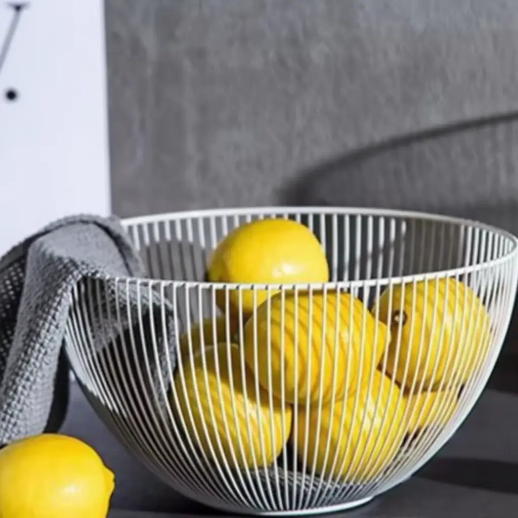 Fruit Basket - Large Capacity Vertical Wire Bowl Matte Kitchen & Dining Kitchen Counter & Beverage Station Organizers