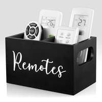 Remote Control Holder Storage Organizer Box with Handle 3 Compartments Home & Garden Household Storage Caddies