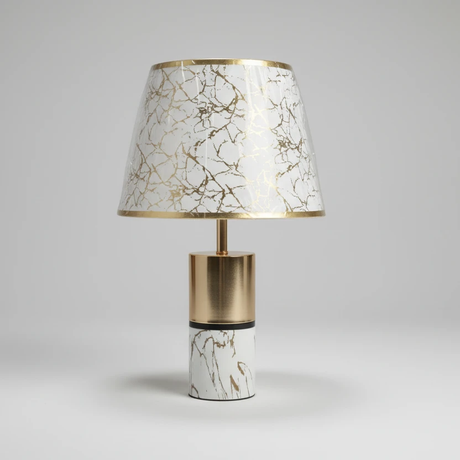 European Minimalist Creative Marble Table Lamp Gold Accent 50x30cm Home & Garden Table Lamps