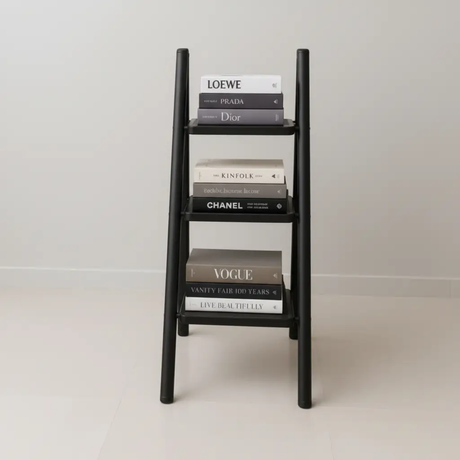 Ladder Shelf - 4-Tier Foldable Metal Display and Storage Rack Home & Garden Ladder Bookcases & Shelves