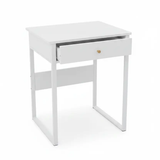 Compact White Student Desk with Single Drawer Study Desk Desks