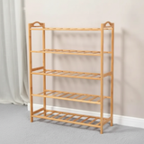 Shoe Rack - 5 Layer Bamboo Entryway Plant Stand 50x24x86cm Natural Furniture Shoe Racks