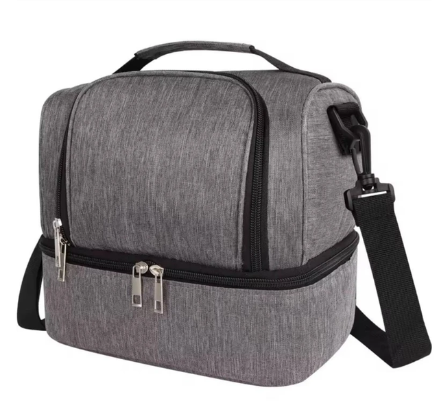 Insulated Lunch Bag Dual Compartment with Shoulder Strap Bags & Accessories Lunch Bags