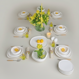 Dinner Set - 27-Piece Elegant European Porcelain