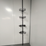 4-Tier Telescopic Corner Bathroom Shower Caddy Organizer 109-290cm Adjustable No-Drill Matte Black Home & Garden Uncategorized