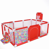 Baby Play Pen with Basketball Hoop Football Goal and 30 Balls Kids Safety Fence Home & Garden Play Yards