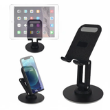 Phone Stand - 360 Adjustable Desktop Holder for Phone and Tablet Black Electronics Mobile Phone Stands