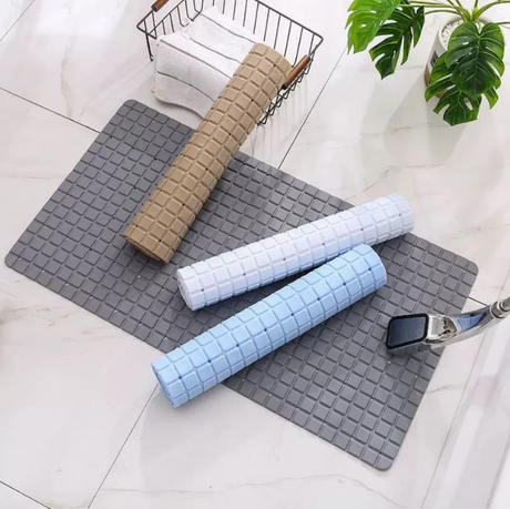 Plaid Anti-Slip Bath Mat with Suction Cups Soft PVC Home & Garden Bath Mats & Rugs
