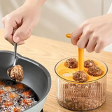 Meatball Maker - 5-Hole Press Mould with Glass Bowl PET PP Orange Clear Kitchen & Dining Kitchen Molds