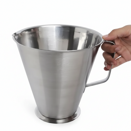 Measuring Jug - Heavy Duty Stainless Steel Handle and Measurement Markings Kitchen & Dining Measuring Cups