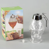 200ml Honey Dispenser with Stand Honeycomb Design Press-Type Kitchen & Dining Condiment Dispensers