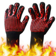 Heat Resistant BBQ Fireproof Gloves With Silicone Grip Oven Mitts Kitchen & Dining Oven Mitts & Pot Holders