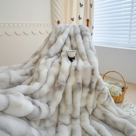 Throw Blanket - Dyed Soft Bubble Faux Fur Winter Home & Garden Throw Blankets