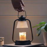 Vintage Lantern Electric Candle Warmer Lamp Metal Frosted Shade Bedroom Living Room Office White Black Home & Garden Candle & Oil Warmers