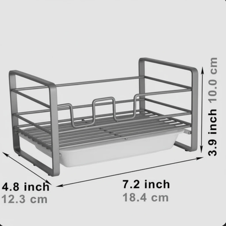 Durable White Carbon Steel Sink Caddy For Kitchen Water Tray Kitchen & Dining Sink Caddies