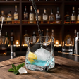 Whiskey Glass Set - 6-Piece Distorted Wave Crystal Clear Kitchen & Dining Drinkware Sets