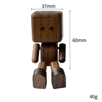 Wooden Robot Car Diffuser Leg-Shaking Vent Clip Light Brown Coffee Brown 37x60mm Home & Garden Vehicle Air Fresheners