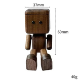 Wooden Robot Car Diffuser Leg-Shaking Vent Clip Light Brown Coffee Brown 37x60mm Home & Garden Vehicle Air Fresheners