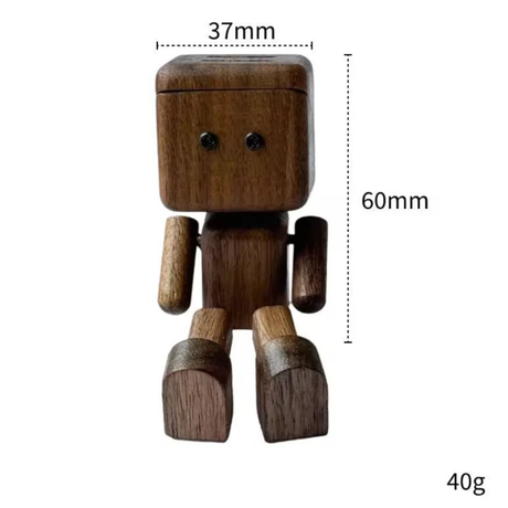 Wooden Robot Car Diffuser Leg-Shaking Vent Clip Light Brown Coffee Brown 37x60mm Home & Garden Vehicle Air Fresheners