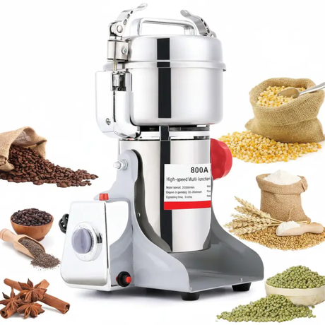 Grain Grinder Mill - 800g Electric Stainless Steel High Speed Kitchen & Dining Spice Grinders