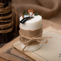 Pastoral Aromatherapy Soy Wax Candle Burlap Wrap Dried Botanicals Mango Peach Lemon Plum Blossom Home & Garden Candles