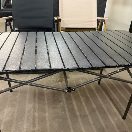 Foldable Aluminium Roll-Top Camping Table Outdoor & Garden Camp Furniture