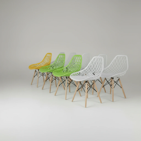 Dining Chair - Modern Geometric with Wood Legs Furniture Kitchen & Dining Room Chairs