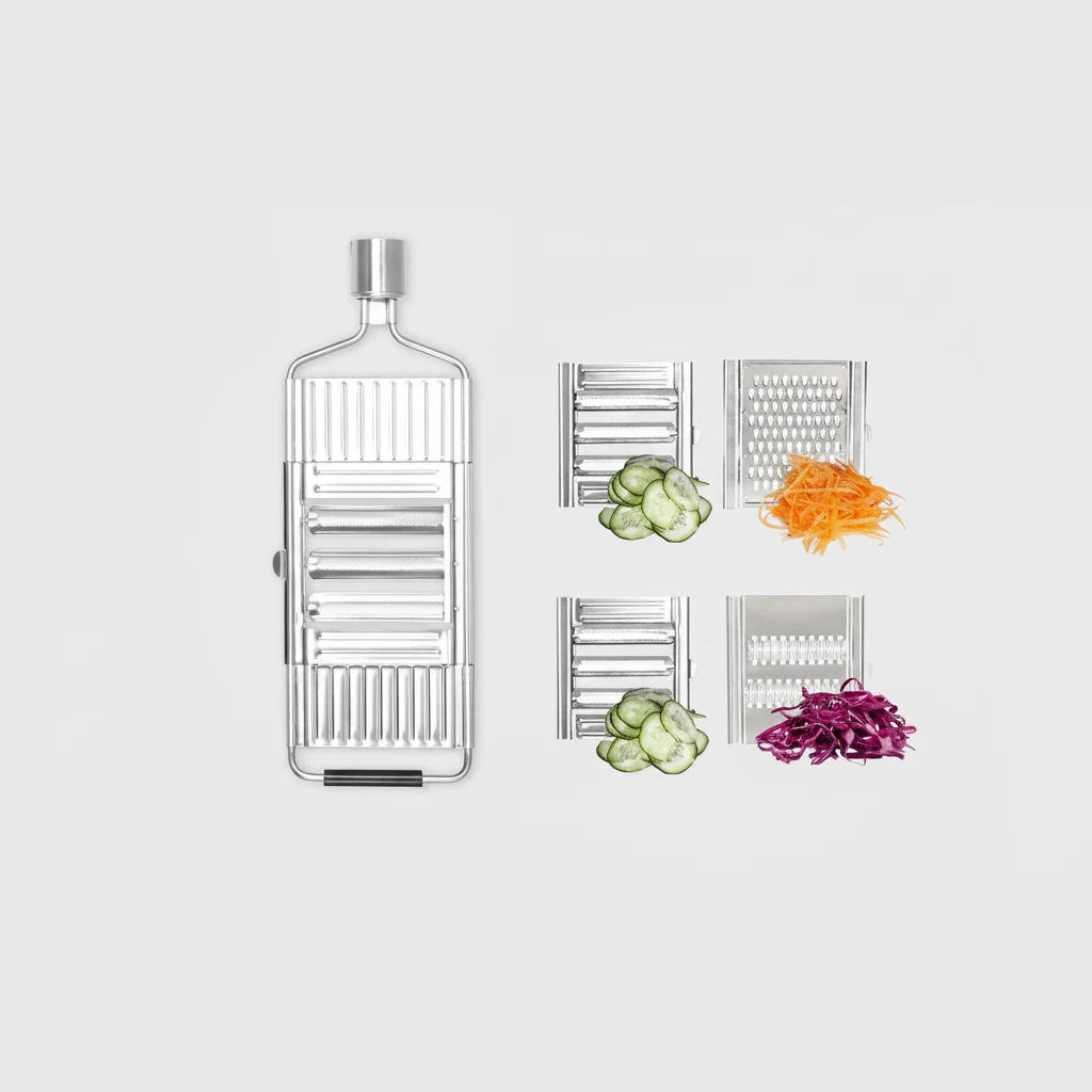 3-in-1 Stainless Steel Mandoline Slicer Grater Julienne 3 Interchangeable Blades Kitchen & Dining Kitchen Slicers