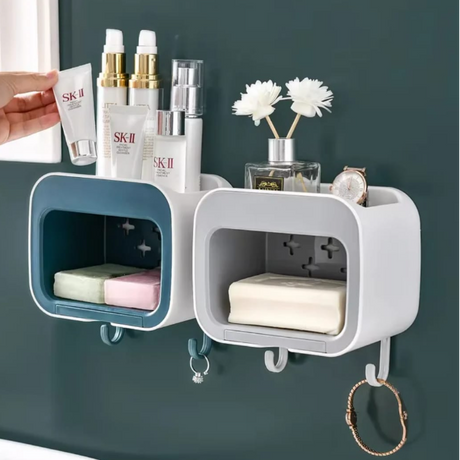 Wall Mounted Bathroom Organizer Rack With Hooks For Kitchen And Shower Storage Home & Garden Wall-Mounted Caddies