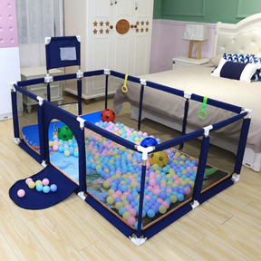 Baby Play Pen with Basketball Hoop Football Goal and 30 Balls Kids Safety Fence Home & Garden Play Yards