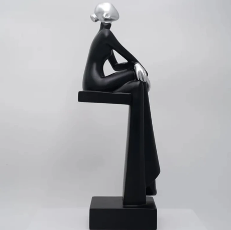 Art Resin Sitting Woman Sculpture Abstract Figurine Home Office Decor Home & Garden Sculptures & Statues