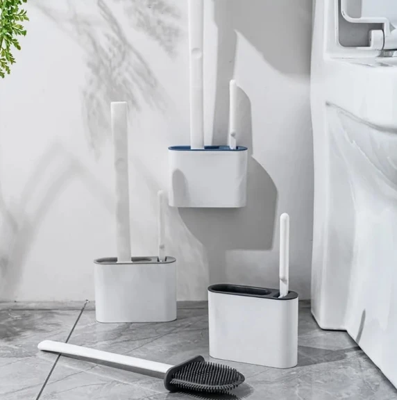Toilet Brush - Wall-Hanging with Holder & Cleaning Brush Home & Garden Toilet Brushes