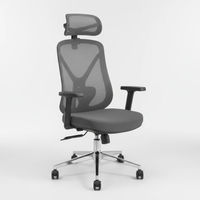 Executive Office Chair - Ergonomic Mesh with Adjustable Headrest & Lumbar Support Furniture Office Chairs