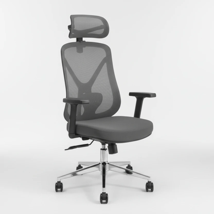 Executive Office Chair - Ergonomic Mesh with Adjustable Headrest & Lumbar Support Furniture Office Chairs