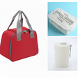 Lunch Box Combo - 3-in-1 1100ml Wheat Straw Box 400ml Bottle Insulated Bag Kitchen & Dining Lunch Box Sets