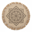 Table Mats - Set of 6 Mandala Design with Fringe Kitchen & Dining Placemats