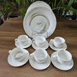 18 Piece Marble Pattern Tea Set with Cups and Saucers Kitchen & Dining Tea Sets