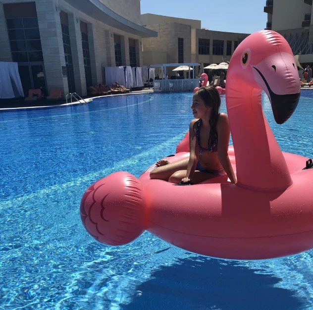 Giant Inflatable Flamingo Float - Pool Lounger Travel Gear Pool Floats
