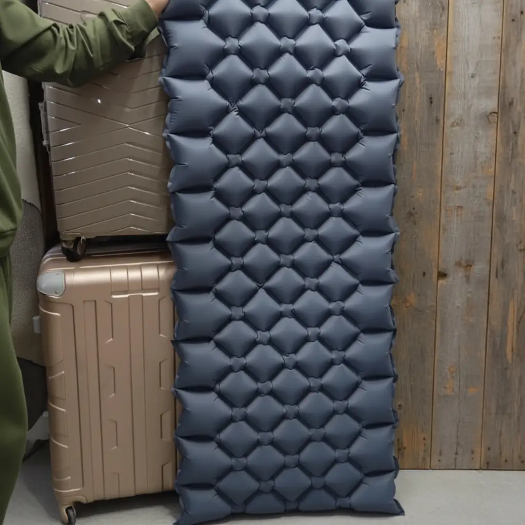 Sleeping Mat - Self-Inflating Foot Pump Camping Mattress with Pillow 75x235cm Sports & Fitness Sleeping Pads