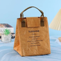 Lunch Bag - Sunshine Thermal Insulated Kraft Paper Tote Tan Olive Green Bags & Luggage Lunch Bags