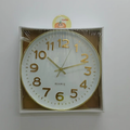Wall Clock - Quartz 30cm Diameter with Gold Ring Home Decor Wall Clocks
